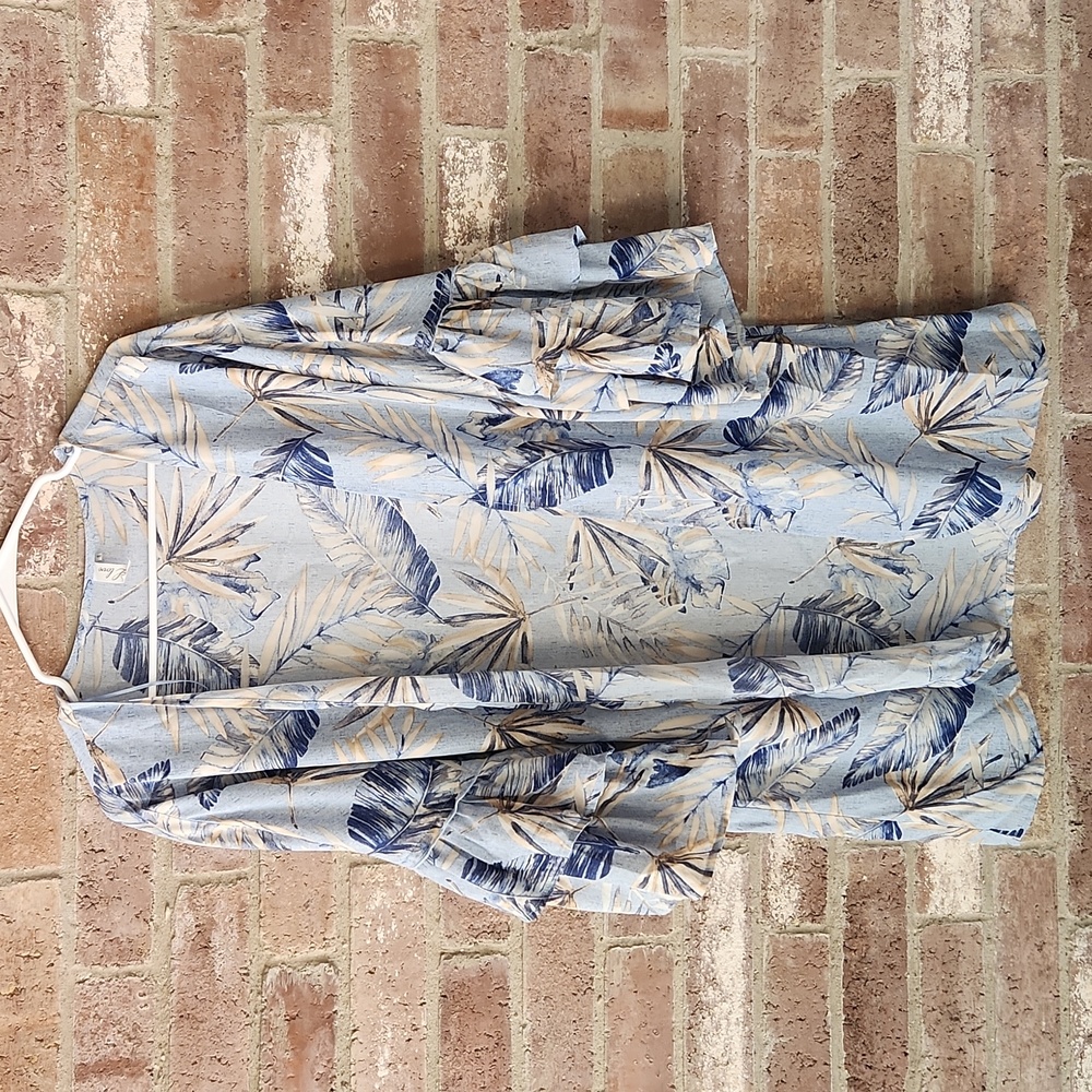 L LOVE FLORAL RUFFLE SLEEVE CARDIGAN SIZE L